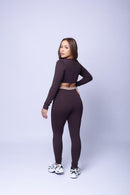 CONJUNTO LEGGING FLORA - COFFEE