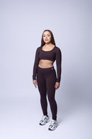 CONJUNTO LEGGING FLORA - COFFEE