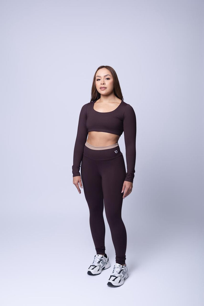 CONJUNTO LEGGING FLORA - COFFEE